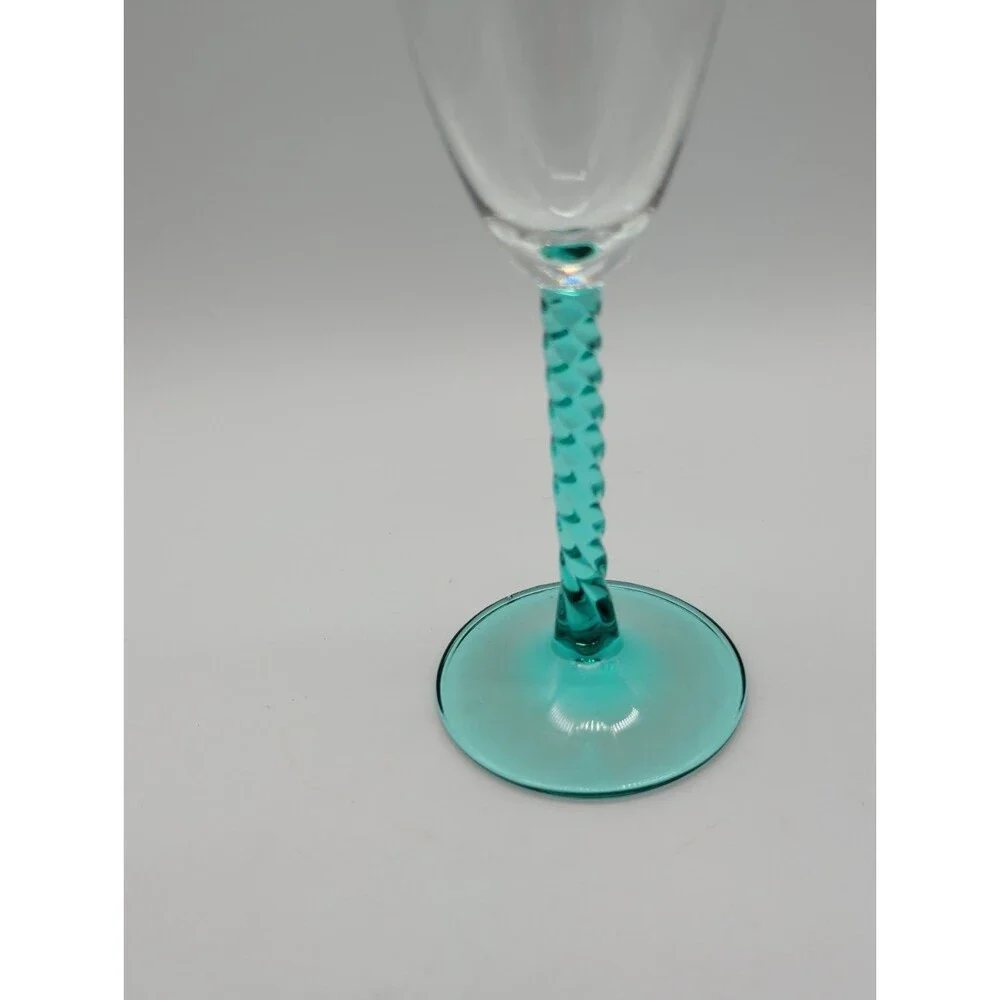 Luminark Angelique Aqua Champagne Flute Twisted Stem Replacement